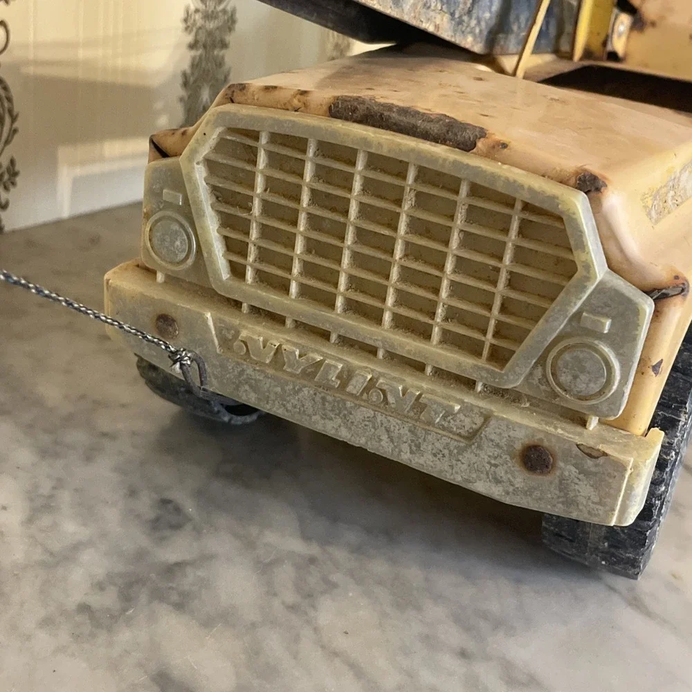 Nylint Road‎ Builders 1950s 1960s Yellow Metal Steel Crane WORKING Distressed